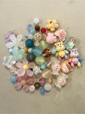Lot #4 DYI Cute Beads Accessory Mix - Bag Charms Phone Charms DYI